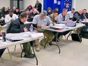 NRA Basic Instructor Training starts with an exercise designed to help candidates learn to speak effectively in public.